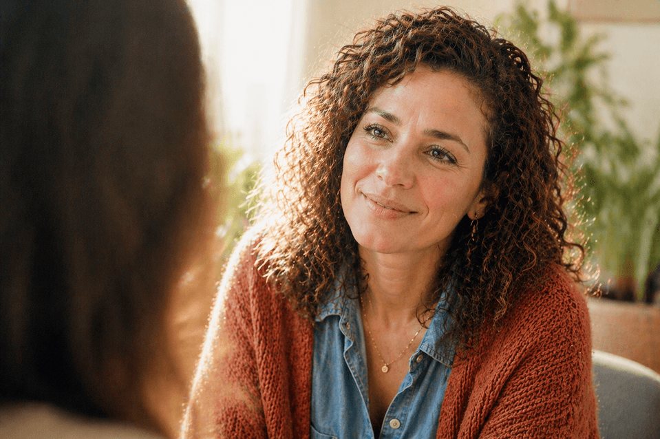 Therapist with client